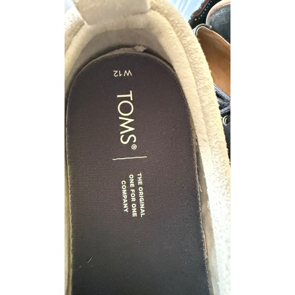 TOMS Men's Beige Leather Slip On Casual Comfort Sneakers Shoes - Picture 8 of 8